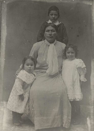 Ngawhare Cook and Her Three Grandchildren