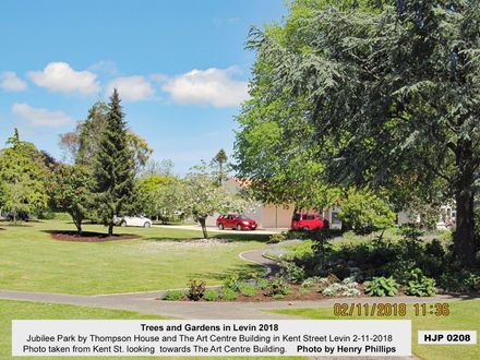 HJP 0208      Jubilee Park by Thompson House and The Art Centre Building in Kent Street Levin 2-11-2018 - Resource cover image