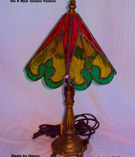 No 9 Red and Yellow Table lamp