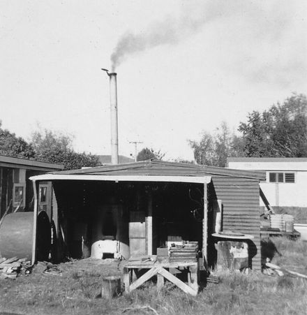 Field's Apiaries wax shed, 1967-68 season. Norbiton Road, Foxton