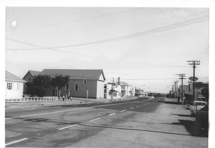 Queen St., looking west to Railway Crossing, 1969