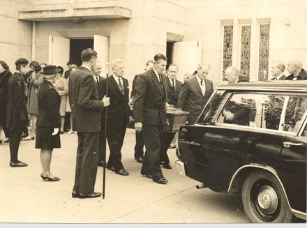Pall-bearers, funeral of Mrs Fuller, 1969 - Resource cover image