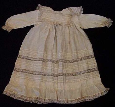 Silk baby's gown.