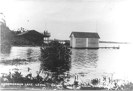 Boathouse Lake Horowhenua, c.1913