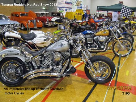 3193 An Impressive line up of Harley Davidson motor cycles - Resource cover image