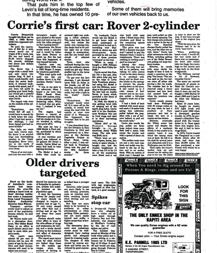 Corrie's first car: Rover 2-cylinder