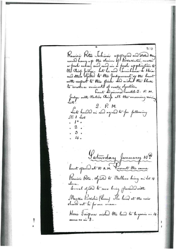 Otaki Maori Land Court Minutebook - 10 January 1880.