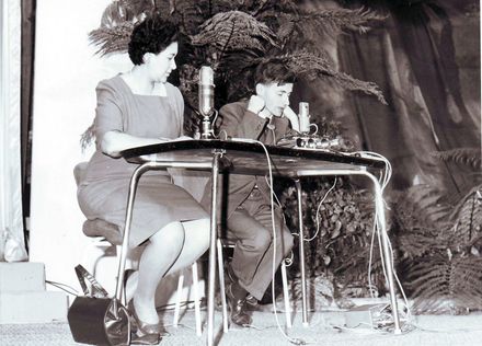Man & woman with microphones, Electricity Exhibition 1972 - Resource cover image