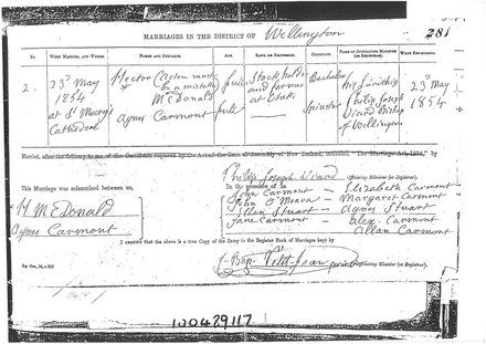 Agnes McDonald's Marriage Certificate Part 2