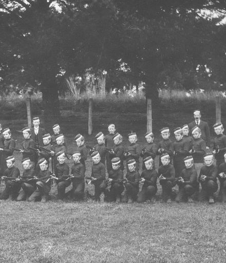School Cadet Force Posing With Rifles c.1900