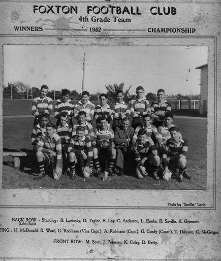 Foxton 4th Grade Rugby Team 1952
