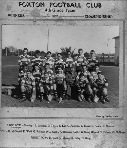 Foxton 4th Grade Rugby Team 1952