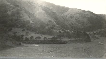 Hillside (from wide gravel river-bed or beach ?)