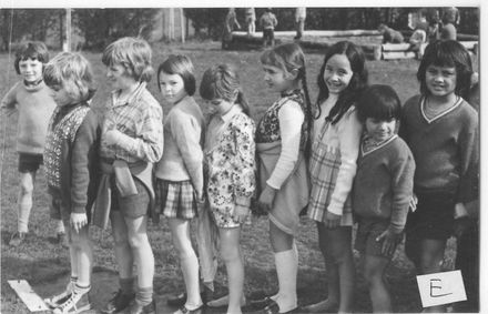 Line of children in playground
