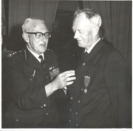 Mr Hermanson receives Gold Star award, 1969