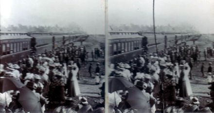 Imperial Troops' train awaiting 'guards signal' to leave, Levin, 1901 - Resource cover image