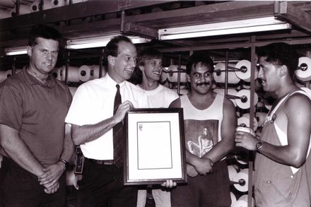 Feltex workers with Framed Registration, 1980's-90's