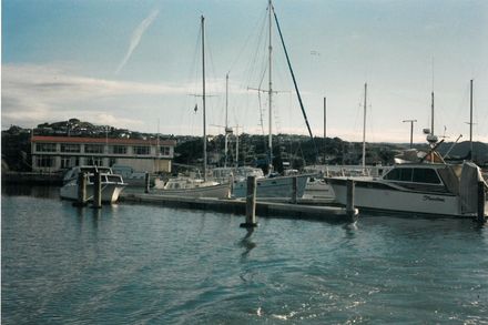 Karena Doig  M.V. Tangaroa leaving Plimmerton Marina - Resource cover image