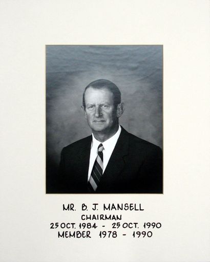 Mr B.J. Mansell, Chairman, 1984 - 1990