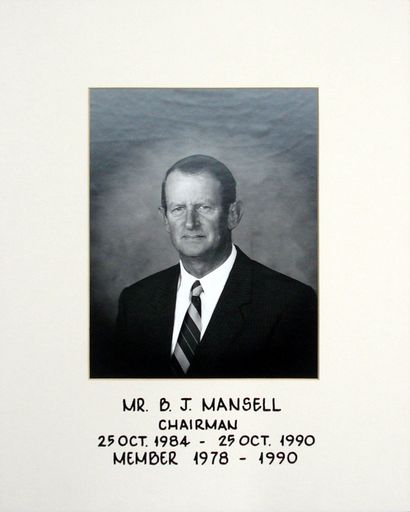 Mr B.J. Mansell, Chairman, 1984 - 1990