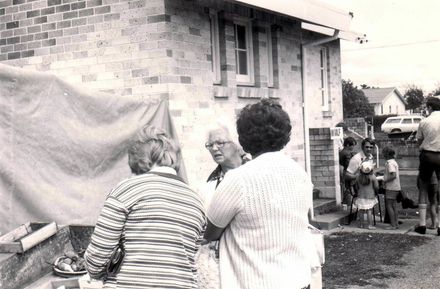 People & stalls at Presbyterian Church Gala Day, 1980's