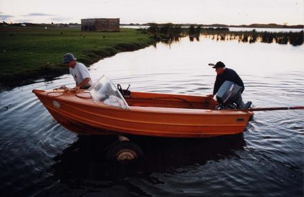 Lake rescue boat at Lake Horowhenua