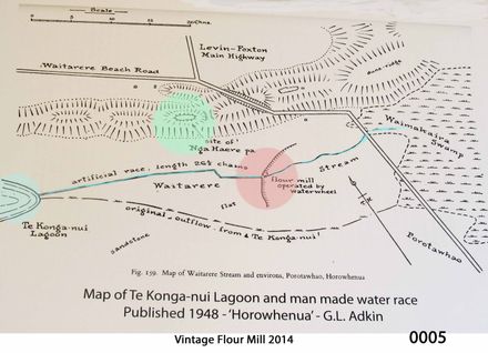 Map of Vintage Flour Mill at Poroutawhao