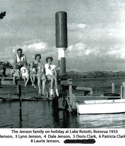 Laurie Jenson family on holiday at Rotorua 1953