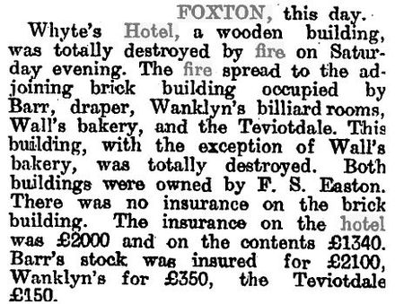 Whyte's Hotel fire report - 2 September 1918 - Resource cover image