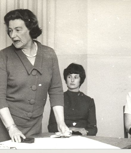 Women question candidates, Labour Party meeting, 1969