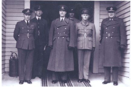 Governor-General with Dr. Thompson & others at Air Training Wing, Kimberley, 1940's
