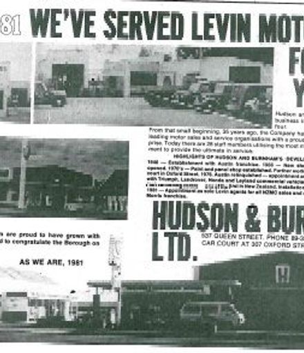 Hudson & Burnham Ltd ad