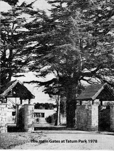 The main Gates at Tatum Park 1978