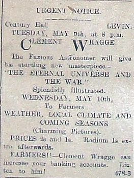 1916 06 May Clement Wragge in Levin - Resource cover image
