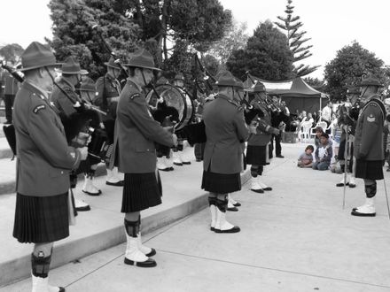 the band played and the children watched