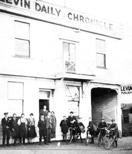 Levin Daily Chronicle building and workers