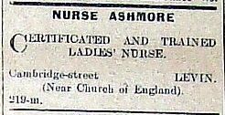 1916 Nurse Ashmore Levin
