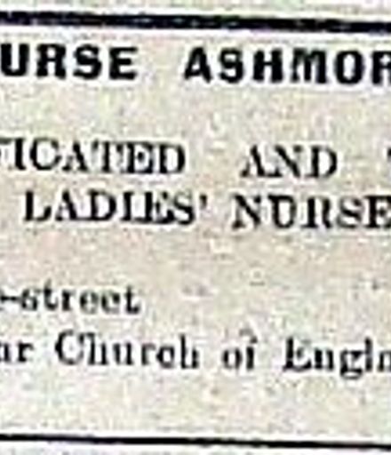 1916 Nurse Ashmore Levin
