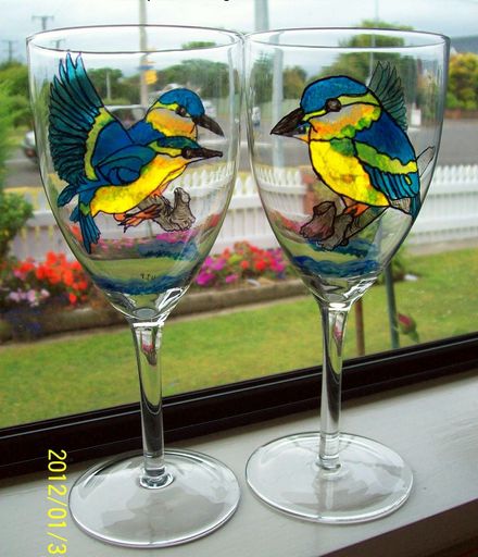 King Fisher wine glasses