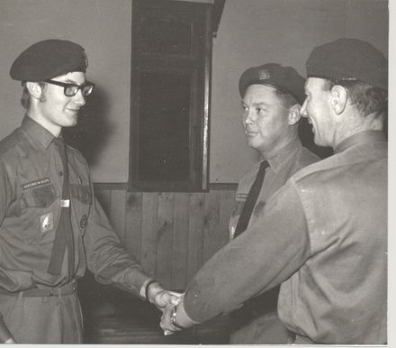 Mr Hewett, Queen's Scout Award, 1969