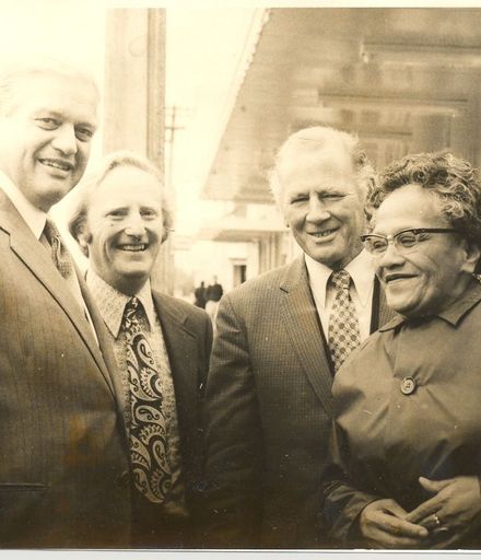 Mr Norman Kirk with group of Levin people, 1972