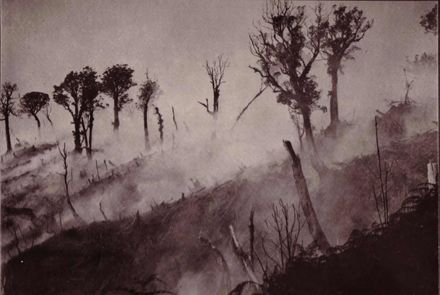 First burn (Leighton's Spur), North Block, 1914