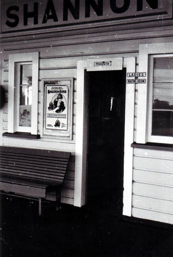 Closer view of doorway to Ticket Office & Ladies Waiting Room, c.1970's - Resource cover image