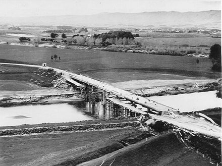Construction of new Opiki bridge, 1969