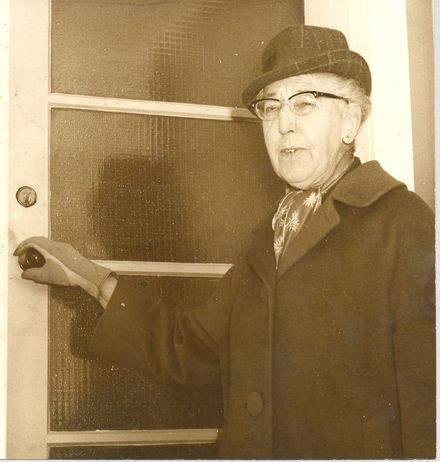 Mrs Hunter opening Hunter House, Levin, 1969