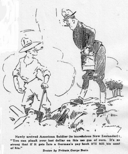 Newly arrived American soldier by Pte. George Prain