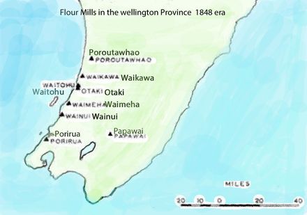 Flour Mills in the Wellington province 1848 era