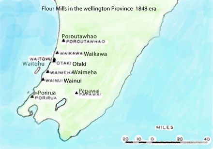 Flour Mills in the Wellington province 1848 era