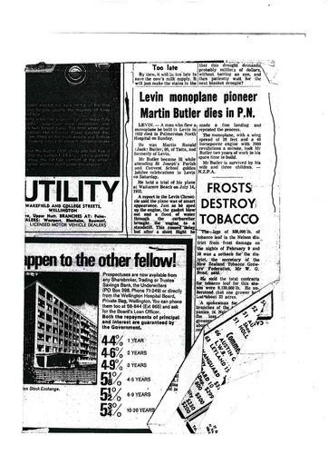 Levin monoplane pioneer Martin Butler dies in P.N.