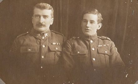 Two Soldiers in Battledress.  c1914-18? - Resource cover image